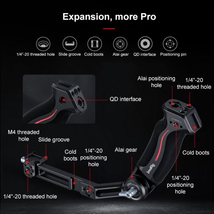 Supporto gimbal SmallRig per DJI RS3 Mini con piastra Arca-Swiss