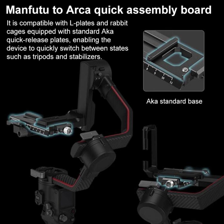 Supporto gimbal SmallRig per DJI RS3 Mini con piastra Arca-Swiss