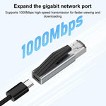 Adattatore RJ45 a USB-C 1000Mbps con cappuccio portachiavi