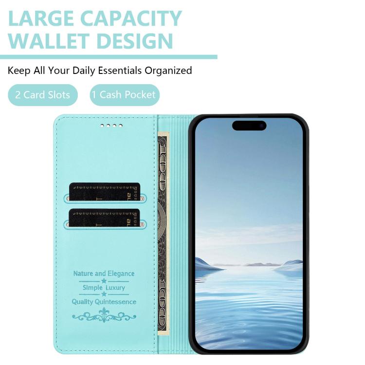 Custodia per telefono in ecopelle con protezione RFID magnetica e stampa a rilievo di simpatici gattini., For iPhone 17e / 16e, For iPhone 17 Pro Max