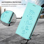Custodia per telefono in ecopelle con protezione RFID magnetica e stampa a rilievo di simpatici gattini., For iPhone 17e / 16e, For iPhone 17 Pro Max