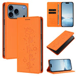 Custodia per telefono in ecopelle con protezione RFID magnetica e stampa a rilievo di simpatici gattini., For iPhone 17e / 16e, For iPhone 17 Pro Max