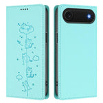 Custodia per telefono in ecopelle con protezione RFID magnetica e stampa a rilievo di simpatici gattini., For iPhone Air, For iPhone 16 Pro Max
