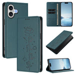 Custodia per telefono in ecopelle con protezione RFID magnetica e stampa a rilievo di simpatici gattini., For iPhone 16, For iPhone 15 Pro Max