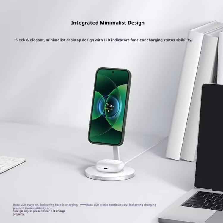 Caricabatterie wireless magnetico Xiaomi 30W 2 in 1