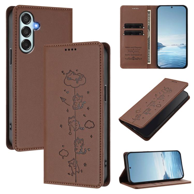 Custodia in ecopelle con protezione RFID per Samsung Galaxy M35 e M55 5G