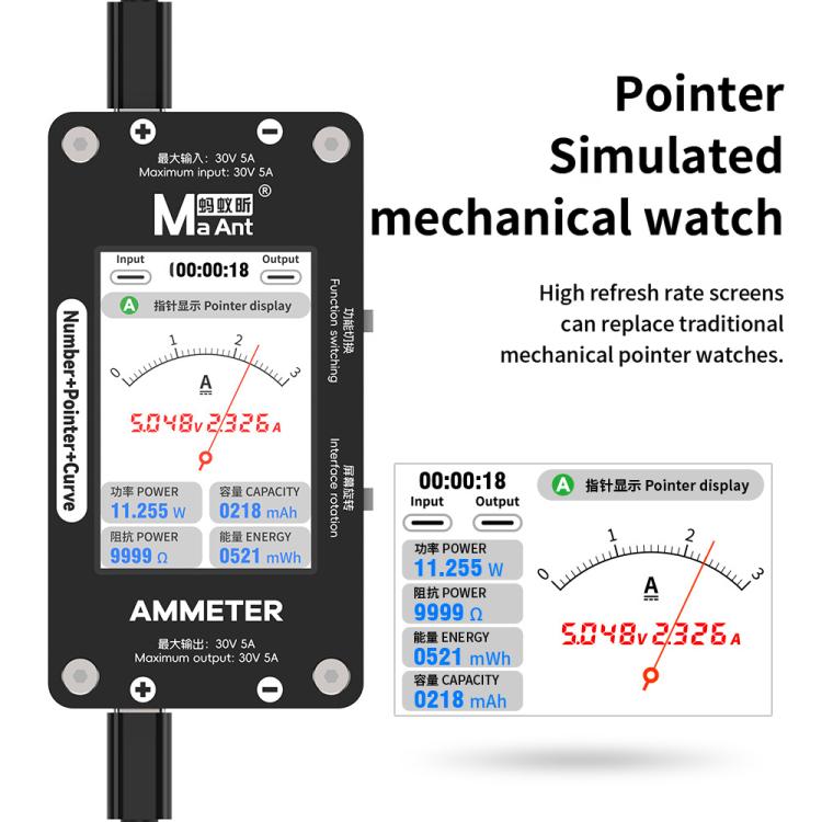 Amperometro a curva con puntatore numerico intelligente MaAnt DL-02, MaAnt DL-02
