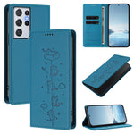 Custodia ecopelle con protezione RFID per Samsung Galaxy S21+ e S21 Ultra 5G