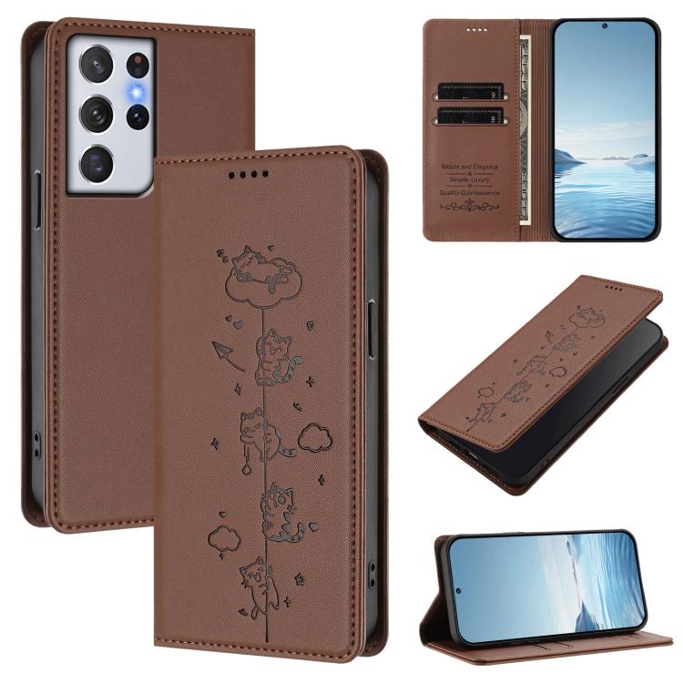 Custodia ecopelle con protezione RFID per Samsung Galaxy S21+ e S21 Ultra 5G