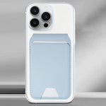 Supporto magnetico cellulare con slot carte in pelle