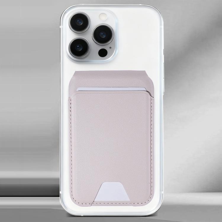 Supporto magnetico cellulare con slot carte in pelle