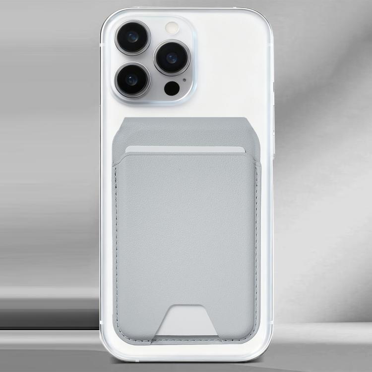 Supporto magnetico cellulare con slot carte in pelle