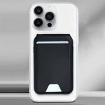 Supporto magnetico cellulare con slot carte in pelle