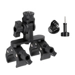 Morsetto doppia pinza universale per manubrio bici e action cam