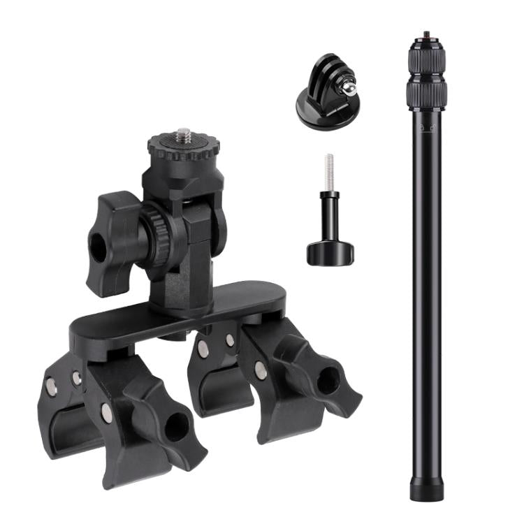 Morsetto doppia pinza universale per manubrio bici e action cam