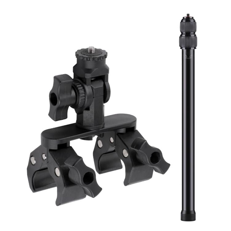 Morsetto doppia pinza universale per manubrio bici e action cam