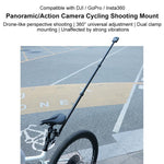 Morsetto doppia pinza universale per manubrio bici e action cam