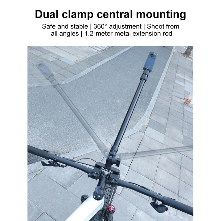 Morsetto doppia pinza universale per manubrio bici e action cam