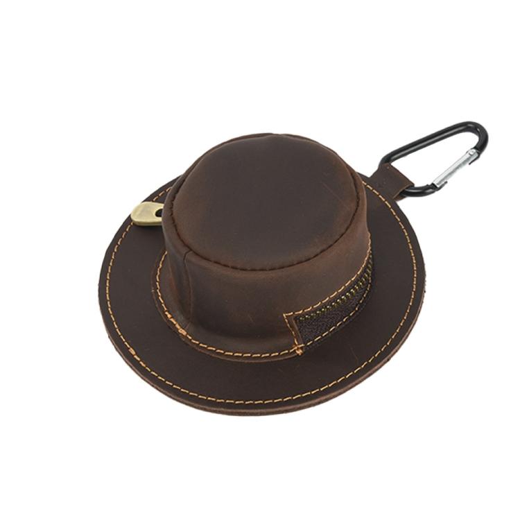 Portamonete piccolo in vera pelle design cappello Crazy Horse