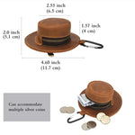Portamonete piccolo in vera pelle design cappello Crazy Horse