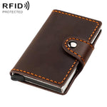 Scatola porta carte antimagnetica RFID in vera pelle