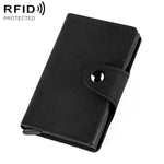 Scatola porta carte antimagnetica RFID in vera pelle