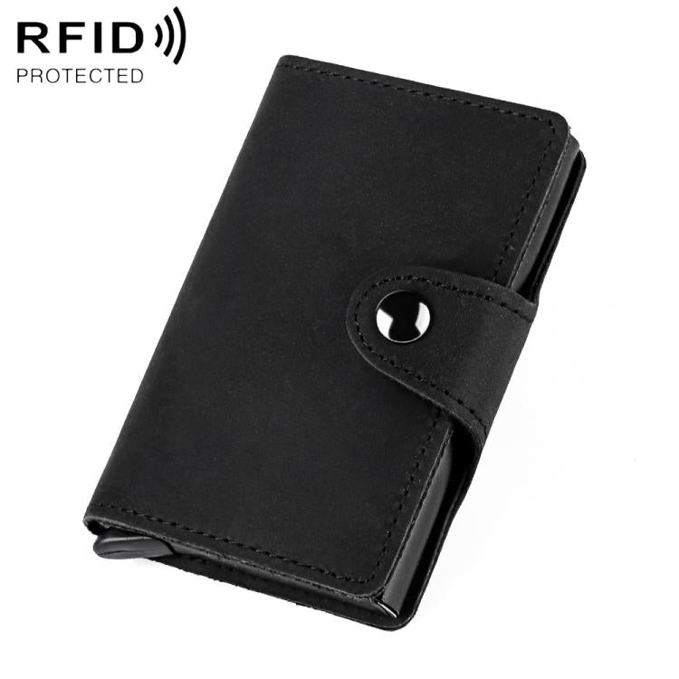 Scatola porta carte antimagnetica RFID in vera pelle