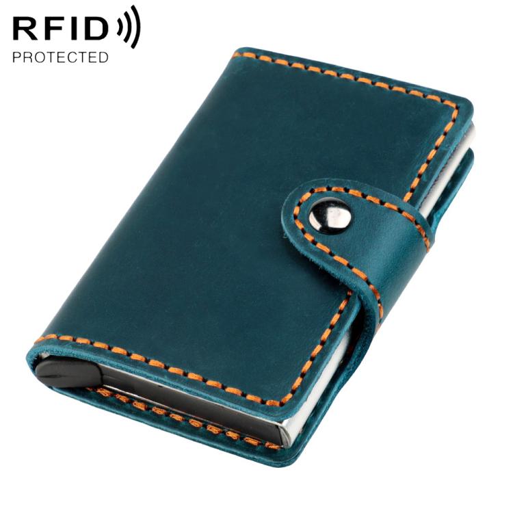 Scatola porta carte antimagnetica RFID in vera pelle