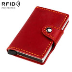 Scatola porta carte antimagnetica RFID in vera pelle