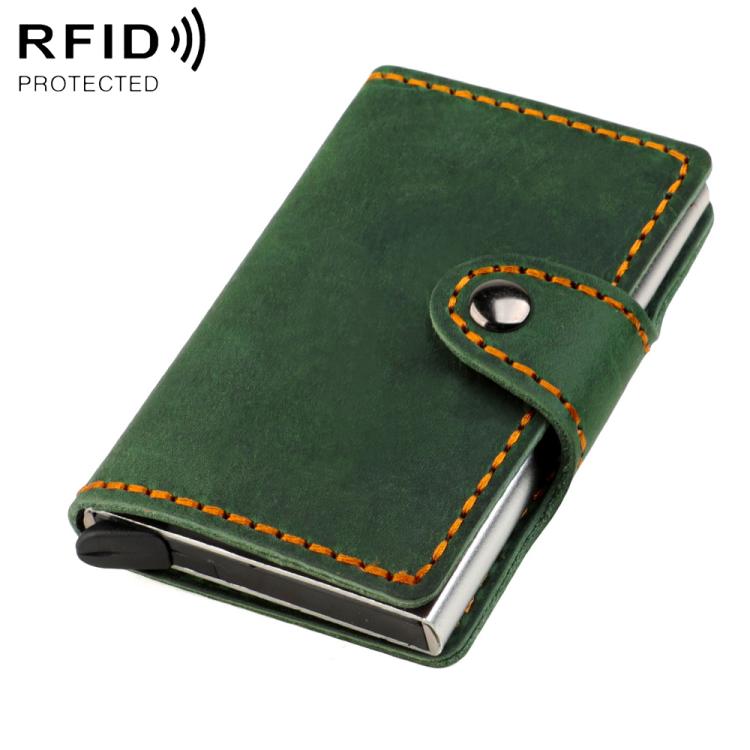 Scatola porta carte antimagnetica RFID in vera pelle