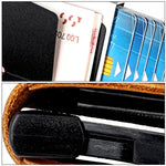 Scatola porta carte antimagnetica RFID in vera pelle