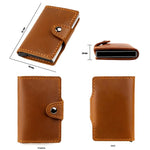 Scatola porta carte antimagnetica RFID in vera pelle