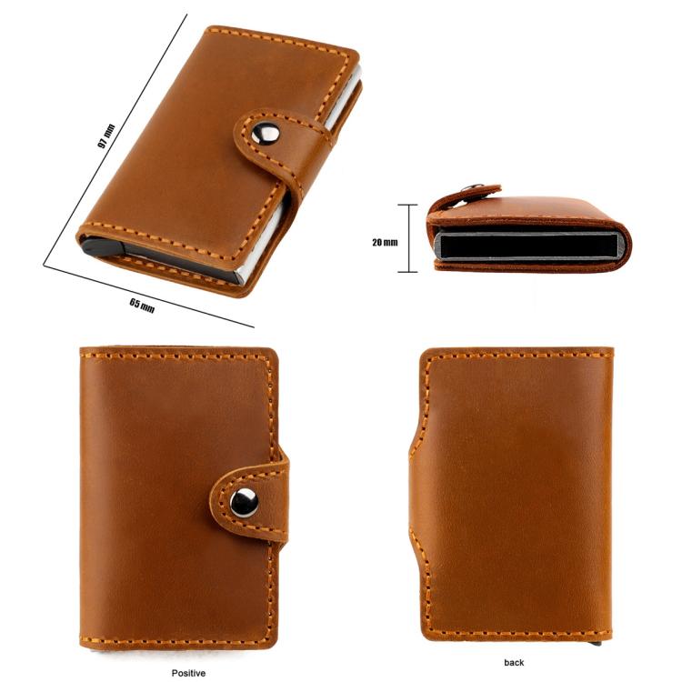 Scatola porta carte antimagnetica RFID in vera pelle