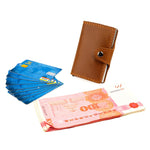 Scatola porta carte antimagnetica RFID in vera pelle