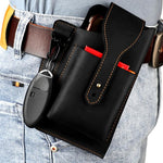 Marsupio uomo vintage in vera pelle per sport outdoor