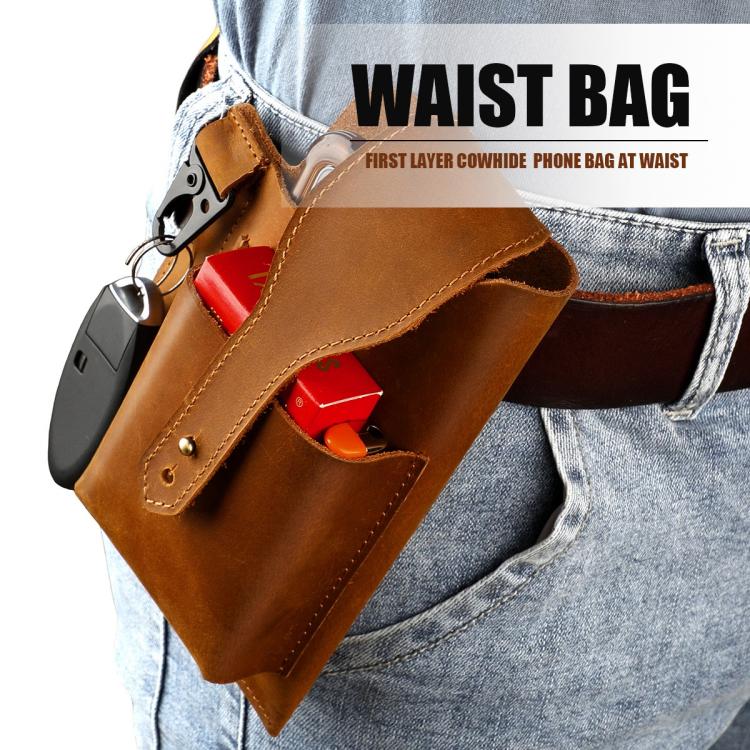 Marsupio uomo vintage in vera pelle per sport outdoor