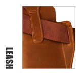 Marsupio uomo vintage in vera pelle per sport outdoor