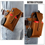 Marsupio uomo vintage in vera pelle per sport outdoor