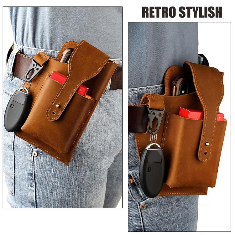 Marsupio uomo vintage in vera pelle per sport outdoor