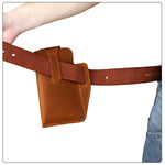 Marsupio uomo vintage in vera pelle per sport outdoor
