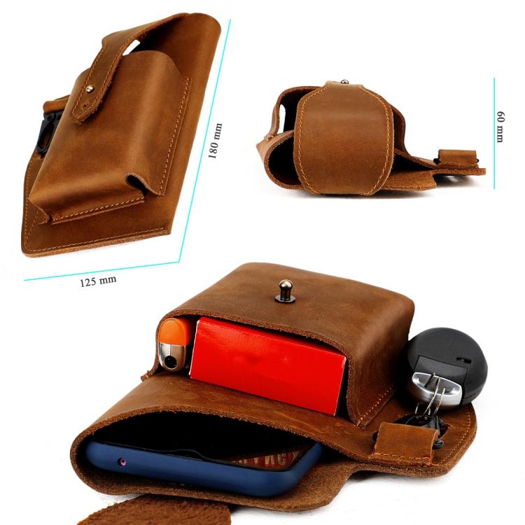 Marsupio uomo vintage in vera pelle per sport outdoor