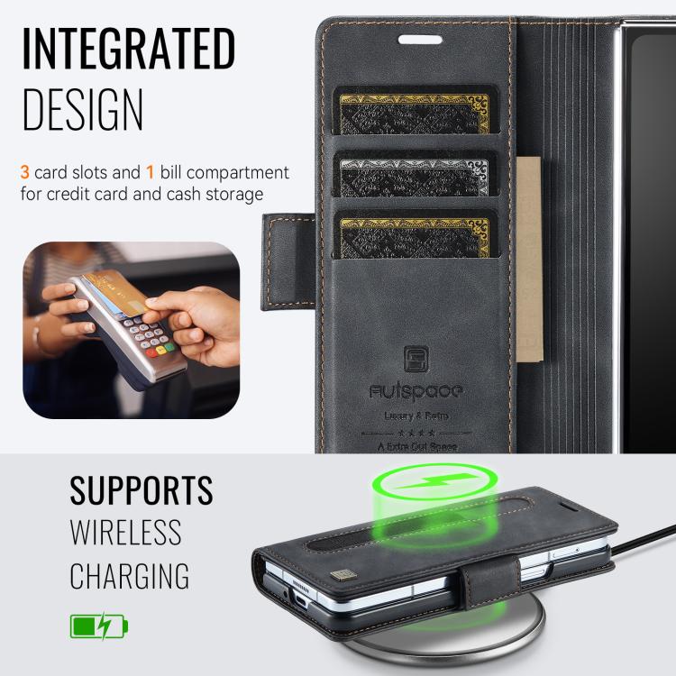 Custodia in pelle con portafoglio per Samsung Galaxy Z Fold7 5G