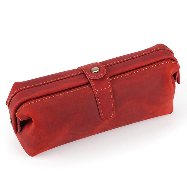 Pochette vintage in vera pelle grande capacità