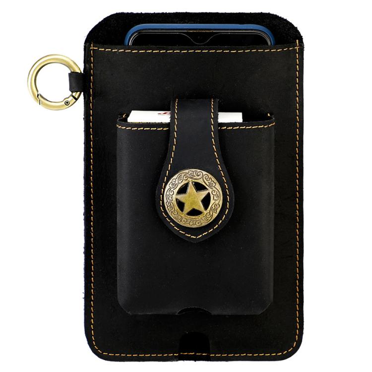 Marsupio uomo vintage in vera pelle con custodia cellulare