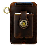 Marsupio uomo vintage in vera pelle con custodia cellulare