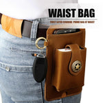 Marsupio uomo vintage in vera pelle con custodia cellulare