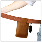Marsupio uomo vintage in vera pelle con custodia cellulare