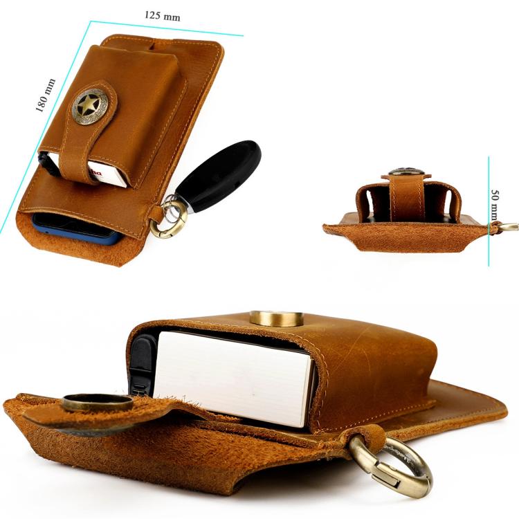 Marsupio uomo vintage in vera pelle con custodia cellulare
