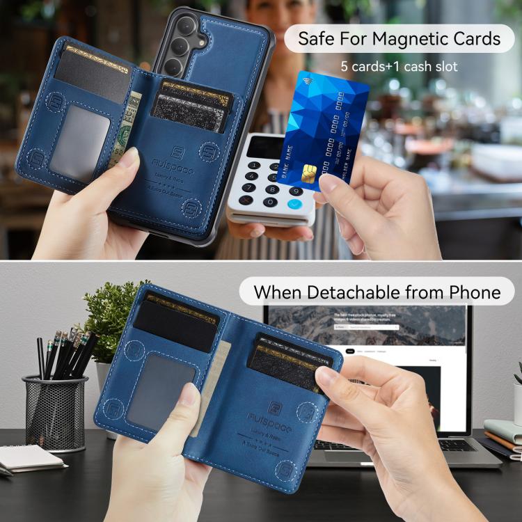 Custodia AutSpace A13 MagSafe con bustina magnetica RFID per Samsung Galaxy