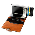Portafoglio multi-carta in lega di alluminio con protezione RFID